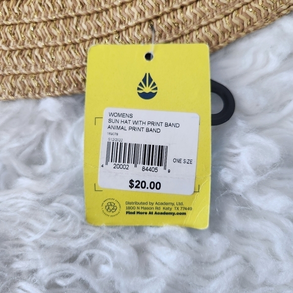 O'Rageous Women's Animal Print Band Sparkle Sun Hat. One Size. New. - Picture 5 of 5